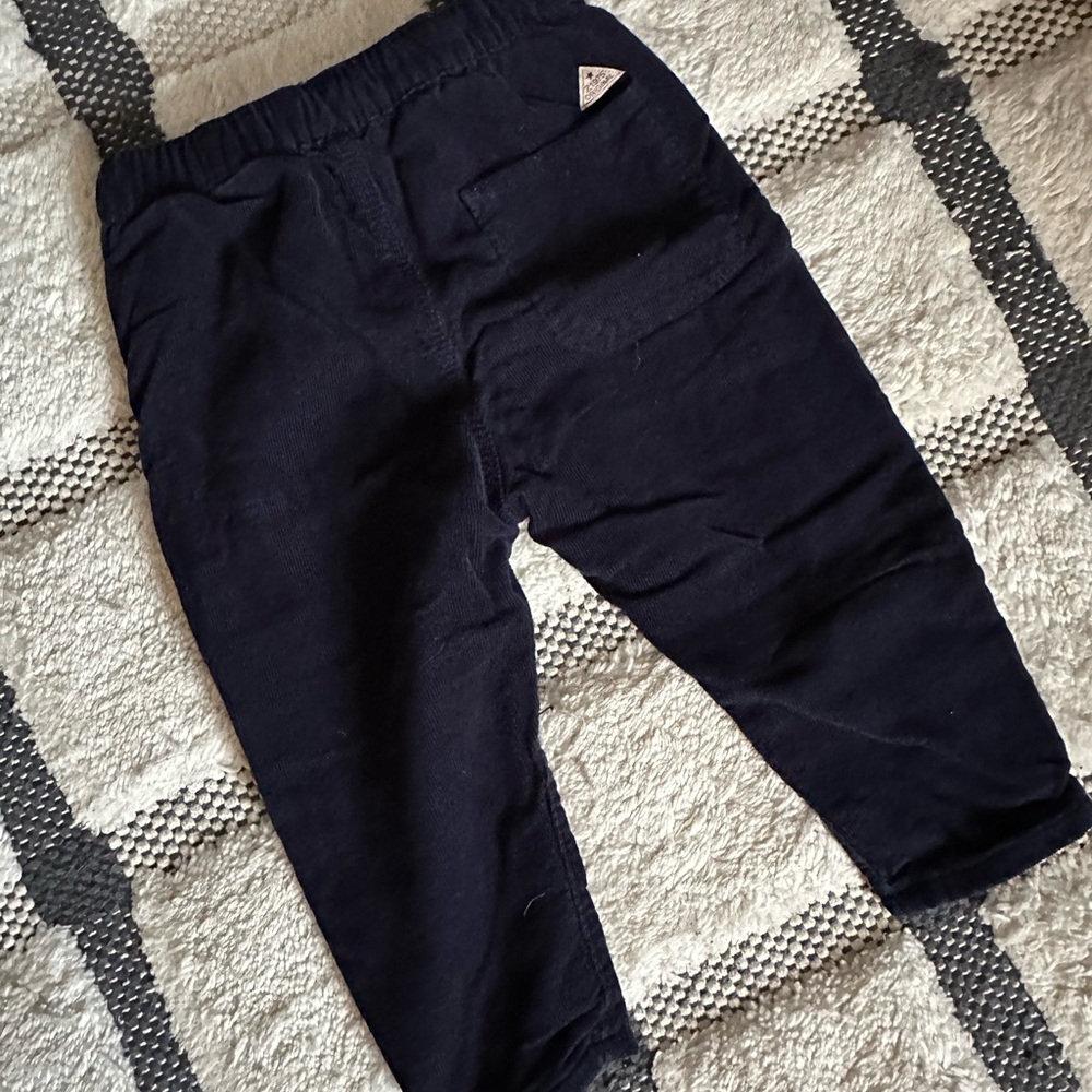 Zara Soft Lined Corduroy Drawstring Elastic Waist Pants Sz 18-24M - Picture 2 of 4